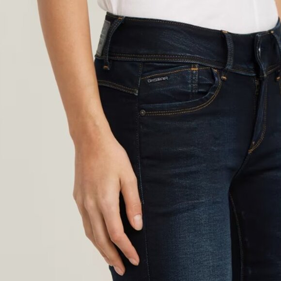 G-STAR RAW SZ 31x32 (US Size 12) Lynn Mid Skinny Distressed Blue Jeans - Picture 4 of 16